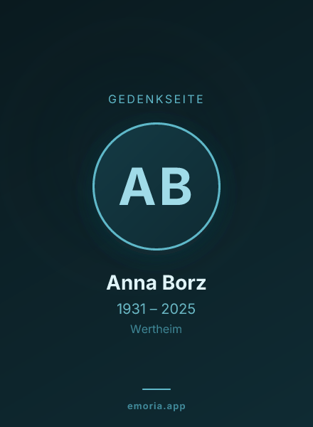 Gedenkportrait von Anna Borz