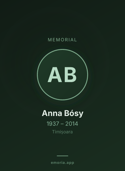 Memorial portrait of Anna Bósy