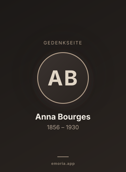 Gedenkportrait von Anna Bourges