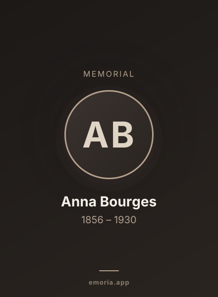 Memorial portrait of Anna Bourges