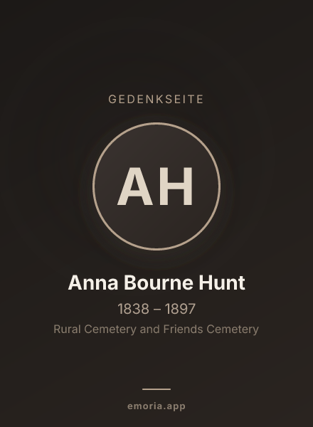Gedenkportrait von Anna Bourne Hunt