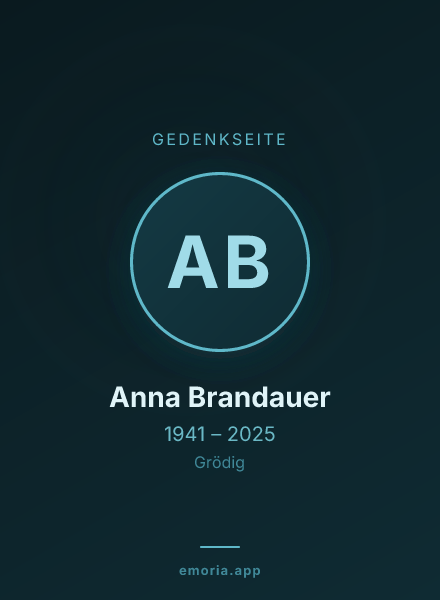 Gedenkportrait von Anna Brandauer