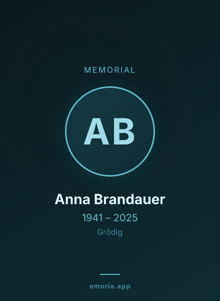 Memorial portrait of Anna Brandauer