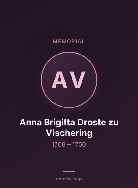 Memorial portrait of Anna Brigitta Droste zu Vischering