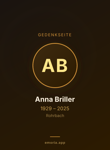 Gedenkportrait von Anna Briller