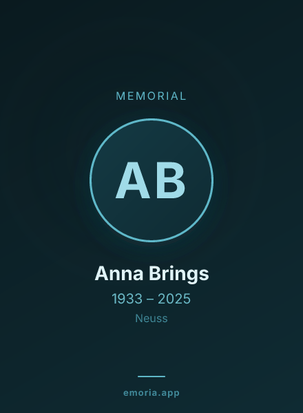 Memorial portrait of Anna Brings