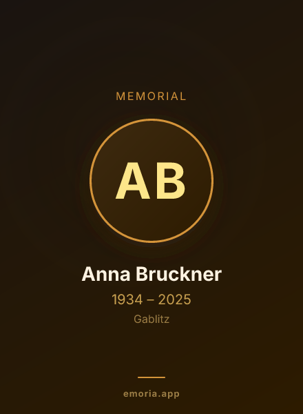 Memorial portrait of Anna Bruckner
