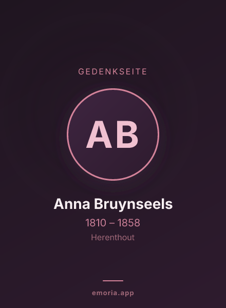 Gedenkportrait von Anna Bruynseels