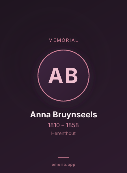 Memorial portrait of Anna Bruynseels