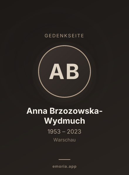 Gedenkportrait von Anna Brzozowska-Wydmuch