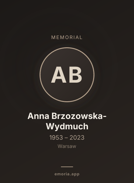 Memorial portrait of Anna Brzozowska-Wydmuch