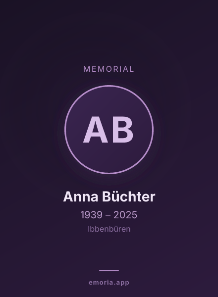 Memorial portrait of Anna Büchter