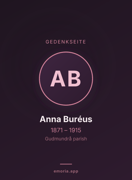 Gedenkportrait von Anna Buréus