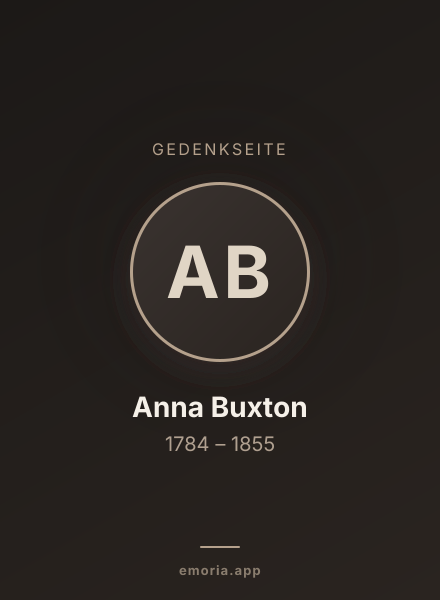 Gedenkportrait von Anna Buxton
