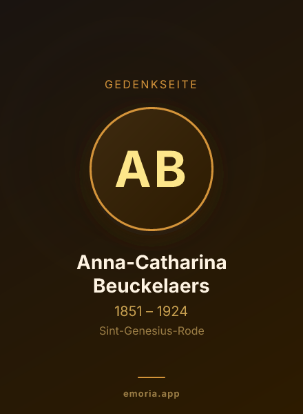 Gedenkportrait von Anna-Catharina Beuckelaers