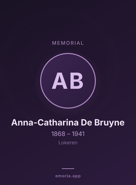 Memorial portrait of Anna-Catharina De Bruyne