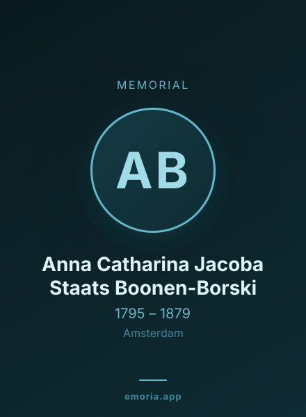 Memorial portrait of Anna Catharina Jacoba Staats Boonen-Borski
