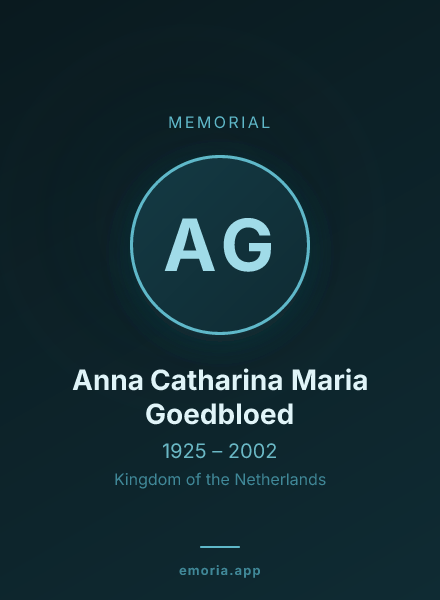 Memorial portrait of Anna Catharina Maria Goedbloed