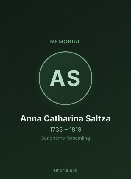 Memorial portrait of Anna Catharina Saltza