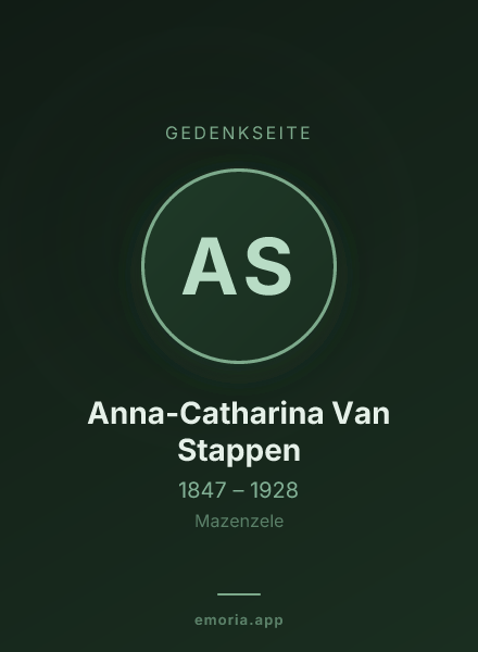 Gedenkportrait von Anna-Catharina Van Stappen