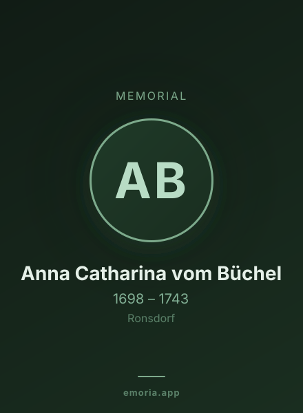Memorial portrait of Anna Catharina vom Büchel