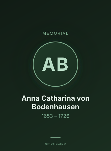 Memorial portrait of Anna Catharina von Bodenhausen