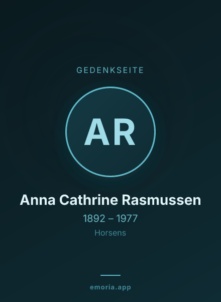 Gedenkportrait von Anna Cathrine Rasmussen