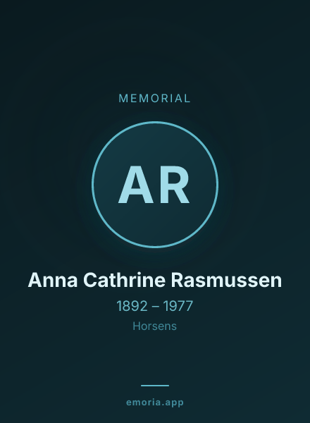 Memorial portrait of Anna Cathrine Rasmussen