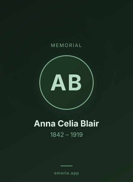 Memorial portrait of Anna Celia Blair