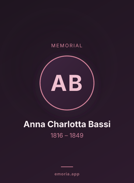 Memorial portrait of Anna Charlotta Bassi