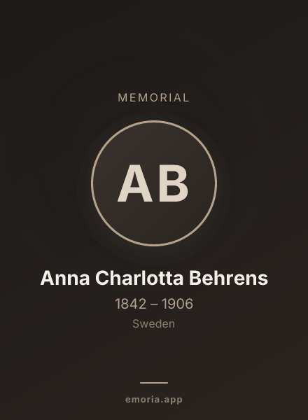 Memorial portrait of Anna Charlotta Behrens