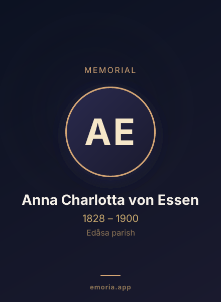 Memorial portrait of Anna Charlotta von Essen