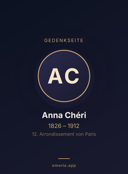 Gedenkportrait von Anna Chéri