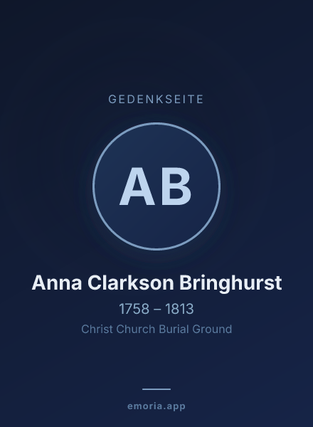 Gedenkportrait von Anna Clarkson Bringhurst