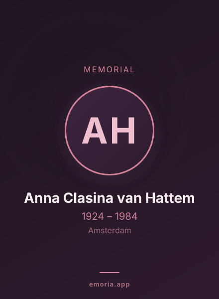 Memorial portrait of Anna Clasina van Hattem
