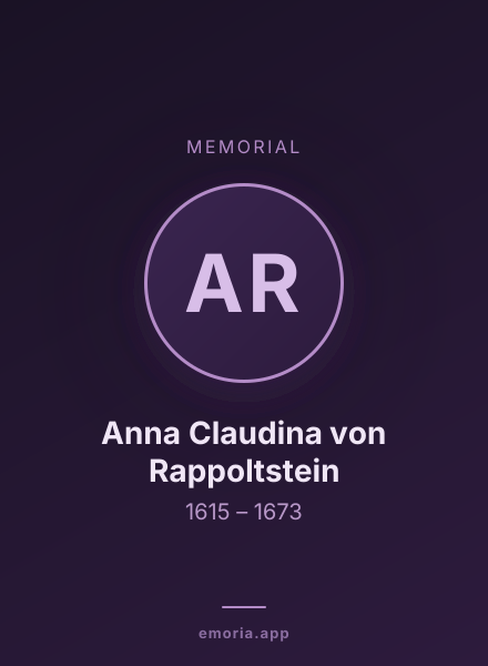 Memorial portrait of Anna Claudina von Rappoltstein
