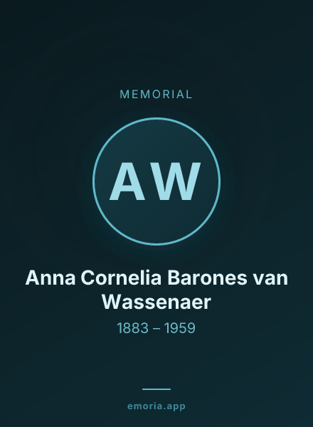 Memorial portrait of Anna Cornelia Barones van Wassenaer