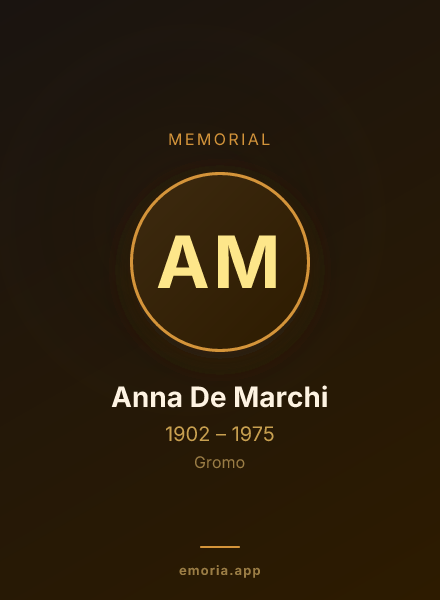 Memorial portrait of Anna De Marchi