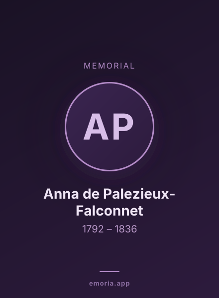 Memorial portrait of Anna de Palezieux-Falconnet