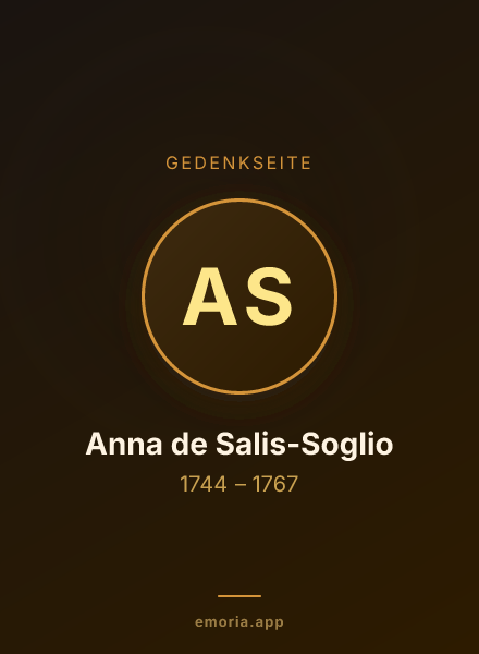 Gedenkportrait von Anna de Salis-Soglio