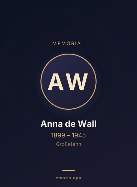Memorial portrait of Anna de Wall