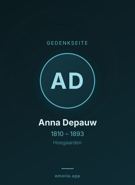 Gedenkportrait von Anna Depauw
