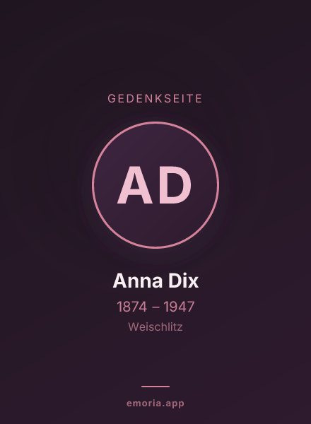 Gedenkportrait von Anna Dix