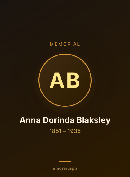 Memorial portrait of Anna Dorinda Blaksley
