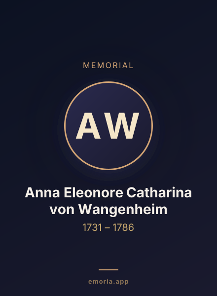 Memorial portrait of Anna Eleonore Catharina von Wangenheim