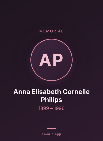 Memorial portrait of Anna Elisabeth Cornelie Philips