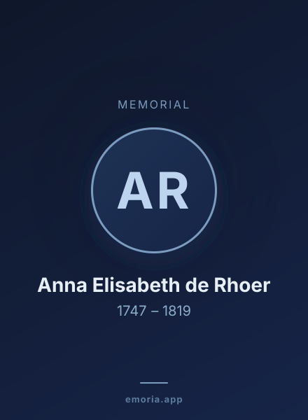 Memorial portrait of Anna Elisabeth de Rhoer