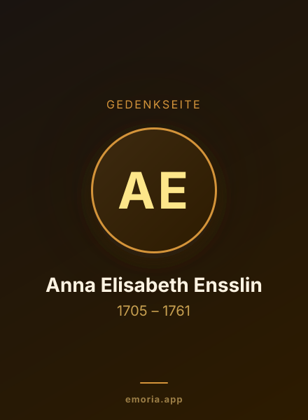 Gedenkportrait von Anna Elisabeth Ensslin