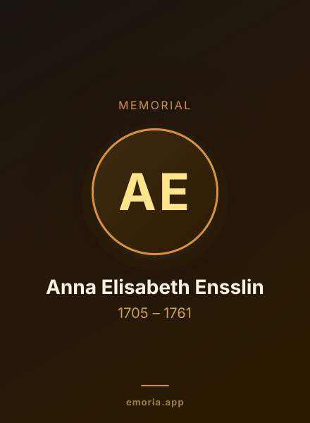 Memorial portrait of Anna Elisabeth Ensslin