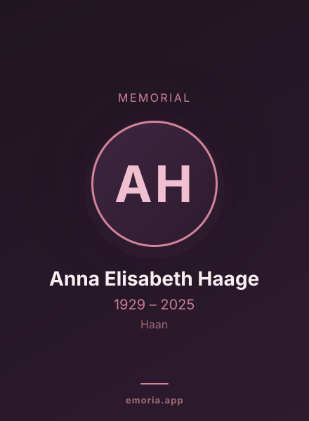 Memorial portrait of Anna Elisabeth Haage